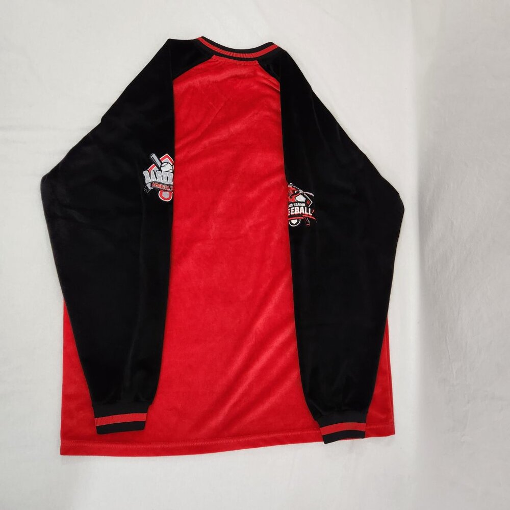 Y2K Vintage Spell Out "phila" Baseball Streetwear Velour Jersey Sweater Size XL. - Picture 6 of 16